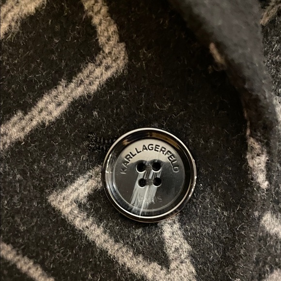 NWT Karl Lagerfeld Black and Gray Coat - Picture 6 of 14